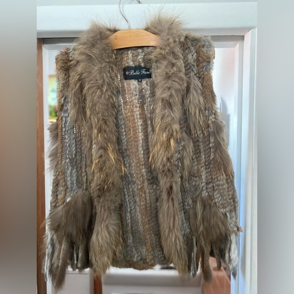 belle fare Jackets & Blazers - XL rabbit fur vest